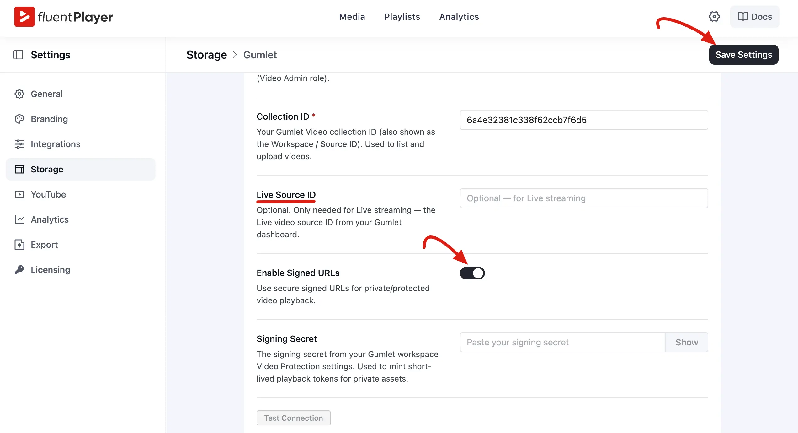 Configure Source Playback