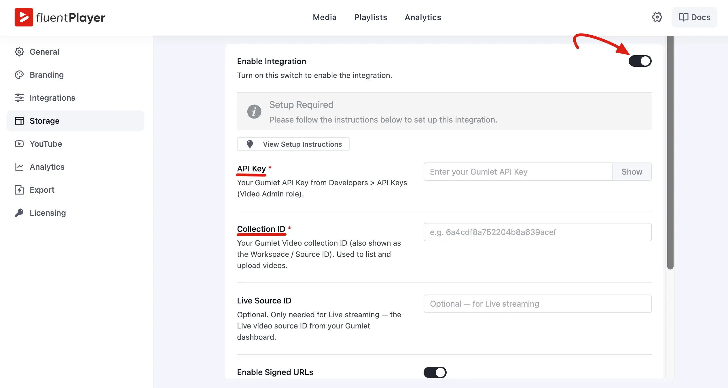 Paste API & Collection ID